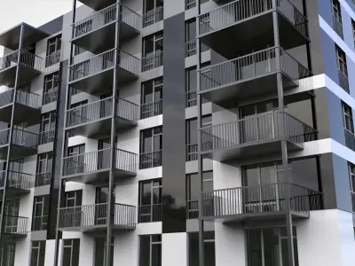  Modern townhouse 3D model