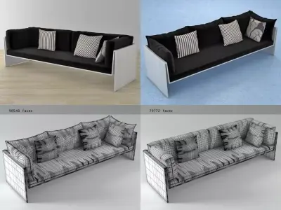 Slim Line 4-seater 3D model