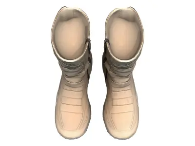Sand Boots Low-poly 3D model