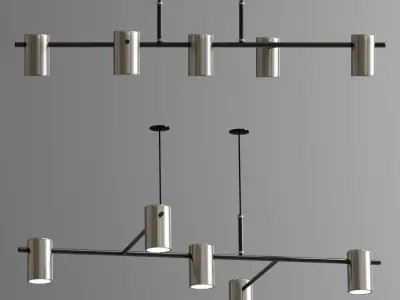 Suspended Rack Luminaire Ceiling Pendant 3D model
