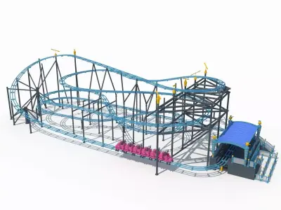 Roller Coaster 2 3D model