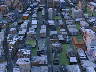 City 45 Low-poly 3D model