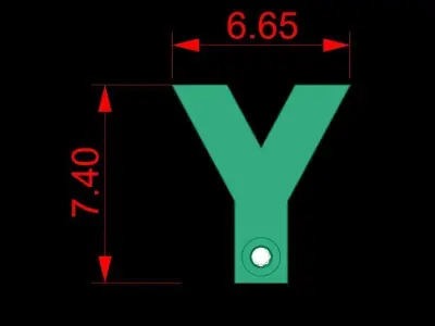 Alphabet Y Pendant  3D print model