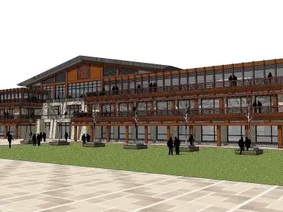 vacation spot-Resort-Fashion Leisure Hotel-0117 3D model