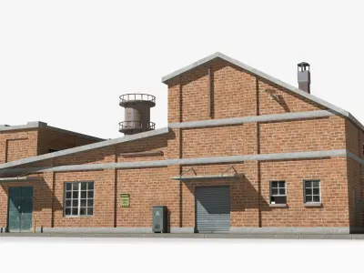 Factory xx32 Low-poly 3D model