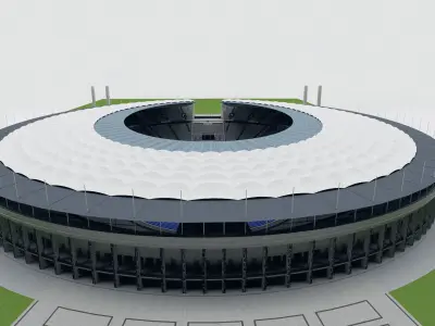 Berliner Olympiastadion -- highly detailed 3D model