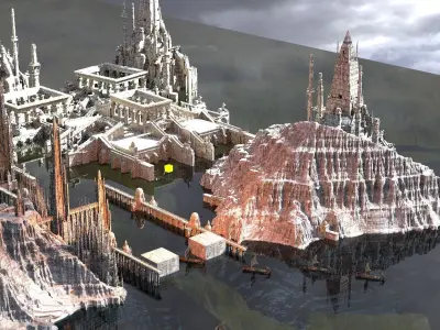 Colossus Of Rhodes City extended 3D model