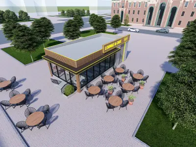 COFFEE SHOP 3D model 11
