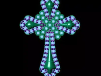 cross pendant 3D print model