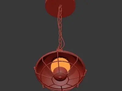DARK CAGE PENDANT White vintage 3D model