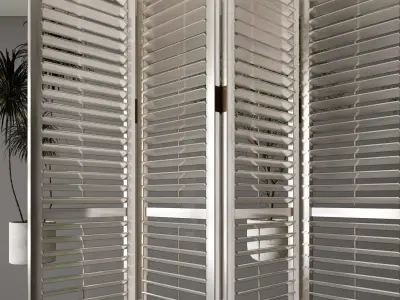 Interior folding shutter door -A2 3D model