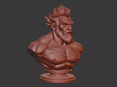 Akuma Bust  3D Model STL Printable 3D print model purchase