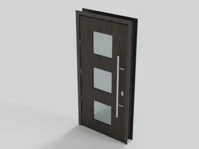 Wood Door V4 Low-poly 3D model