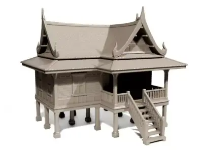 Traditional Thai house 3D print model