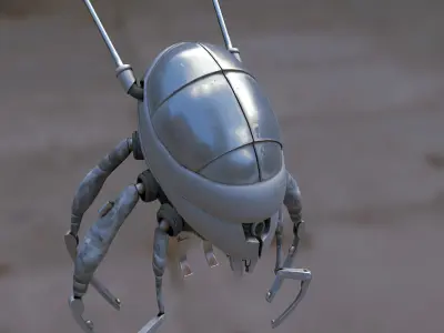 Flea Bot Low-poly 3D model