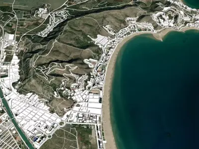 Cityscape Cullera Spain 3D model