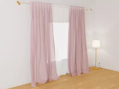 Curtains 02 collection 2 3D model