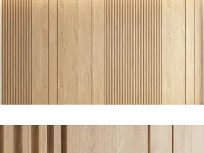 Wood panels set1 3D model
