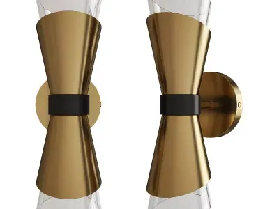Angie Double Wall Sconce Low-poly 3D model