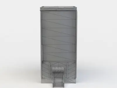 Apartment building Low-poly 3D model