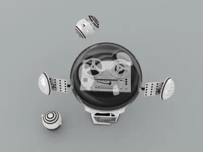 Walk Robot with XPresso 3D model