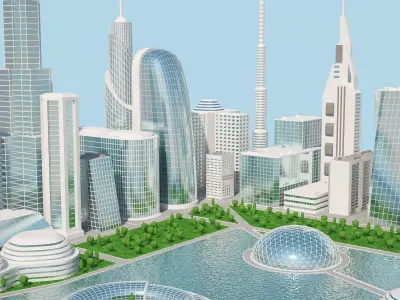 Futuristic City 2 3D model