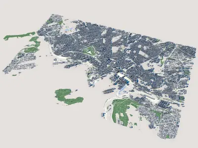 Cityscape Oslo Norway 3D model