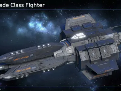 Spaceship Fighter Collection II 3D Model Pack