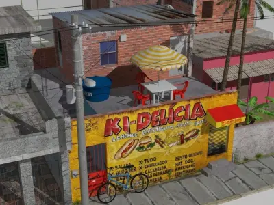 favela street  3D model