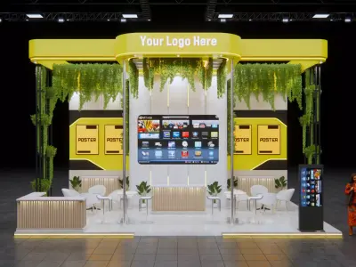 EXHIBITION BOOTH 9X6M I SKETCHUP  3D model