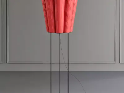 FIORE floor lamp with flower 3D model