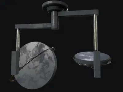 Large Operating Lamp Low-poly 3D model