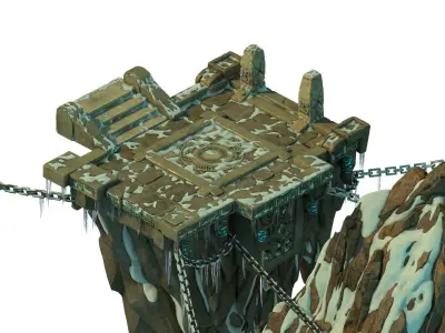 White camel mountain - mountain platform 3D model