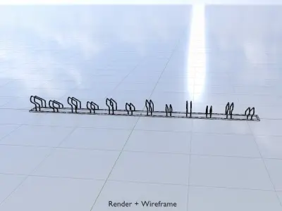 Bicycle Bracket Parker Version 2 Low-poly 3D model