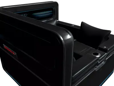 Futuristic Modular Corner Sofa Low-poly 3D model