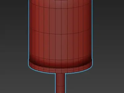SHADY brass table lamp with shade 3D model