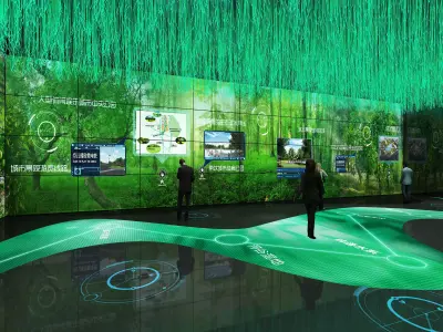 Futuristic Exhibition Interior Sci Fi Hall  Low-poly 3D model
