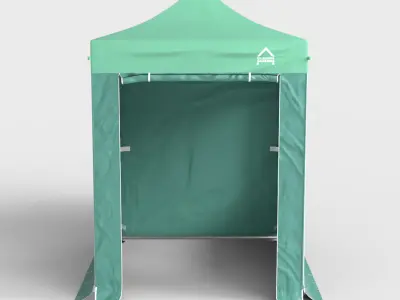 GREEN GAZEBO Low-poly 3D model