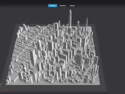 Cityscape New York USA fragment city  3D model