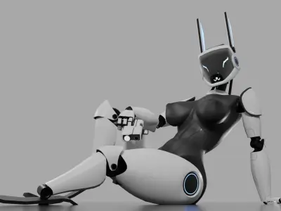 F1L-00 aka Filo Robot model for animation NSFW and SFW  Low-poly 3D model