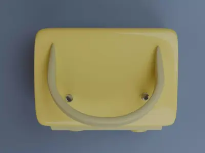Retro Portable Radio Low-Poly Low-poly 3D model