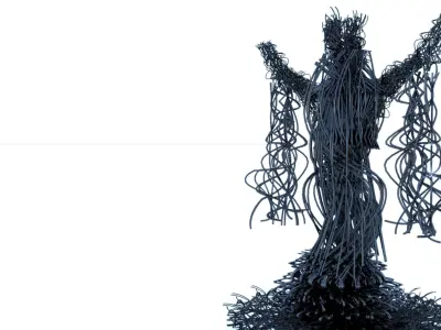 Robot Cyborg Game Caracter Sci Fi  3D model