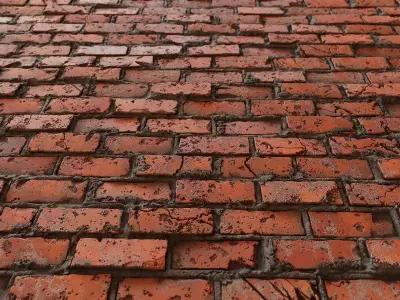 Damaged Brick Wall PBR Texture Texture
