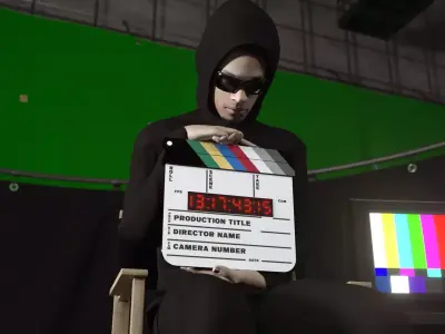 Digital Movie Clapboard 3D model