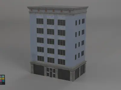 8 Buildings Pack  Low-poly 3D model