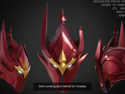 Solo Leveling Igris Full Armor and Sword for Cosplay 3D Model Pack