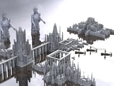 Ancient Greek Port City 2  3D model