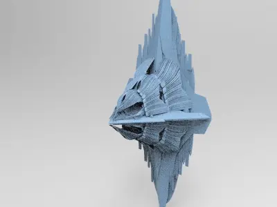 Moss Ruins Alien Shard Dome 2 3D model