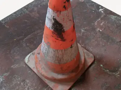 Dirty road cone photogrammetry  3D model