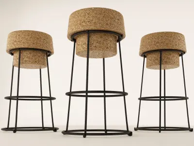 Mushroom Bar Stool 3D model